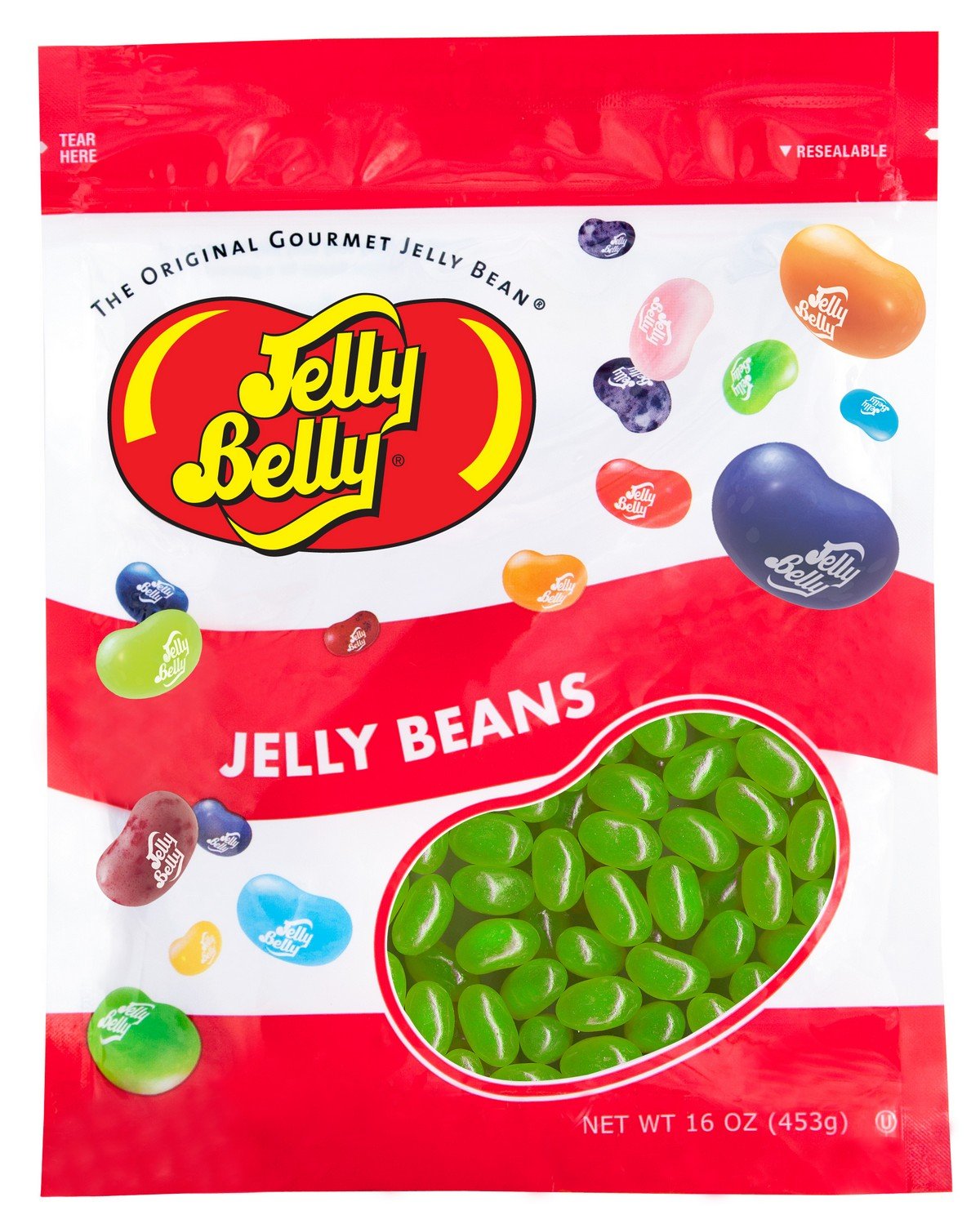 Jelly Belly Lemon Lime bag in official packaging emphasizes freshness.