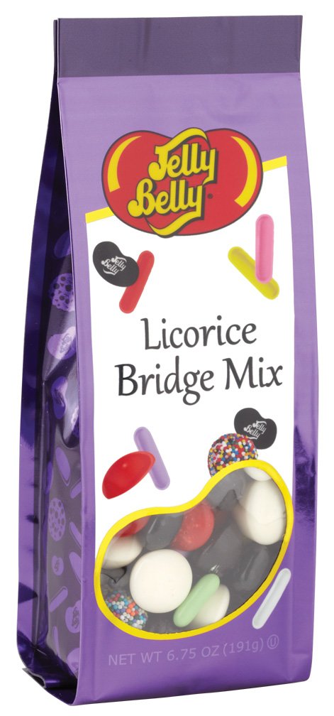 Jelly Belly licorice bridge mix gift bag showcases assorted flavors for easy gifting
