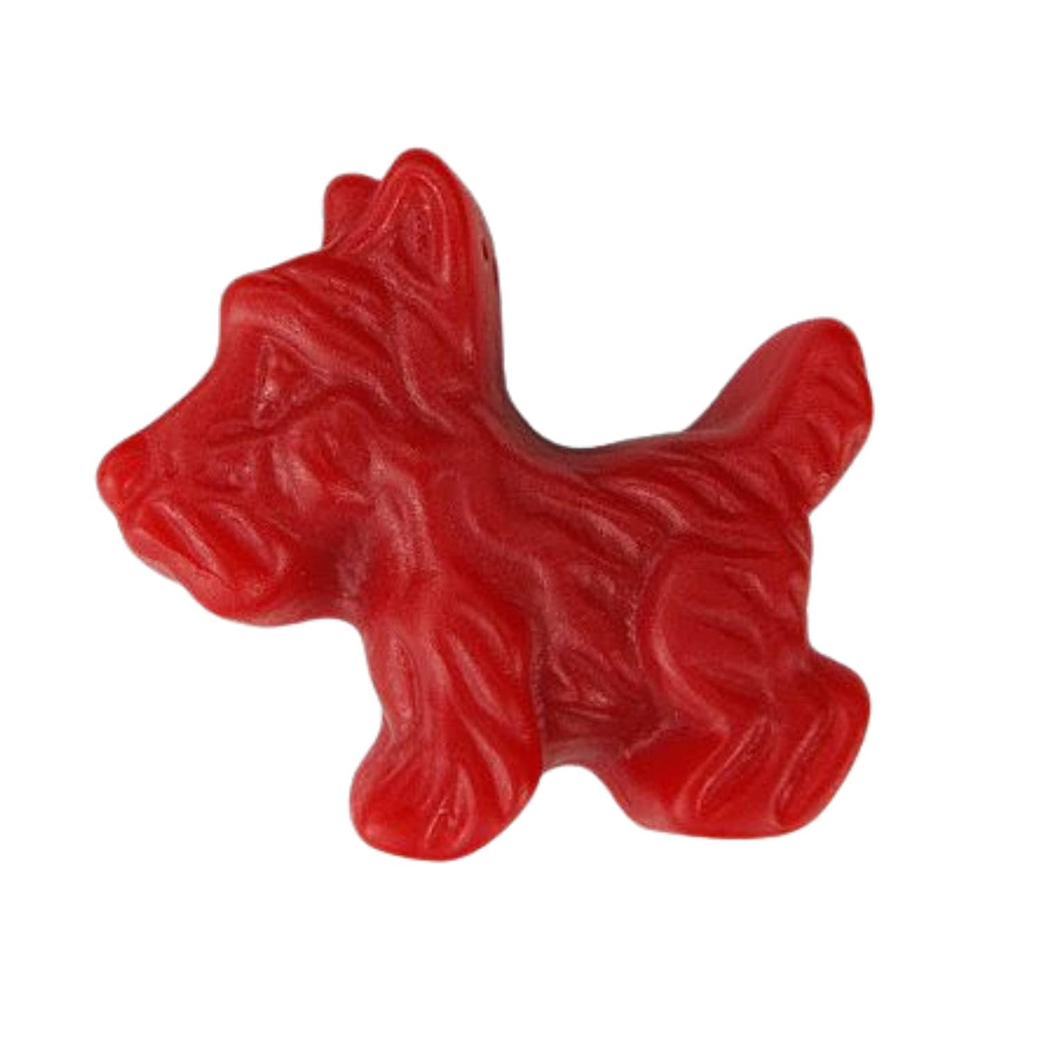 Jelly Belly Red Licorice Scottie Dogs bag close-up, chewy texture for snack time.