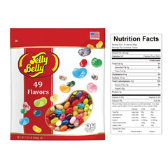 Jelly Belly resealable pouch enabling convenient grab-and-go enjoyment.