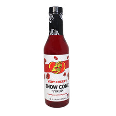 Jelly Belly Snow Cone Syrup berry blue bottle enhances a refreshing summer drink