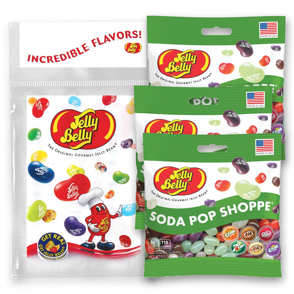 Jelly Belly Soda Pop Shoppe 3.5 oz bag front for on-the-go snacking