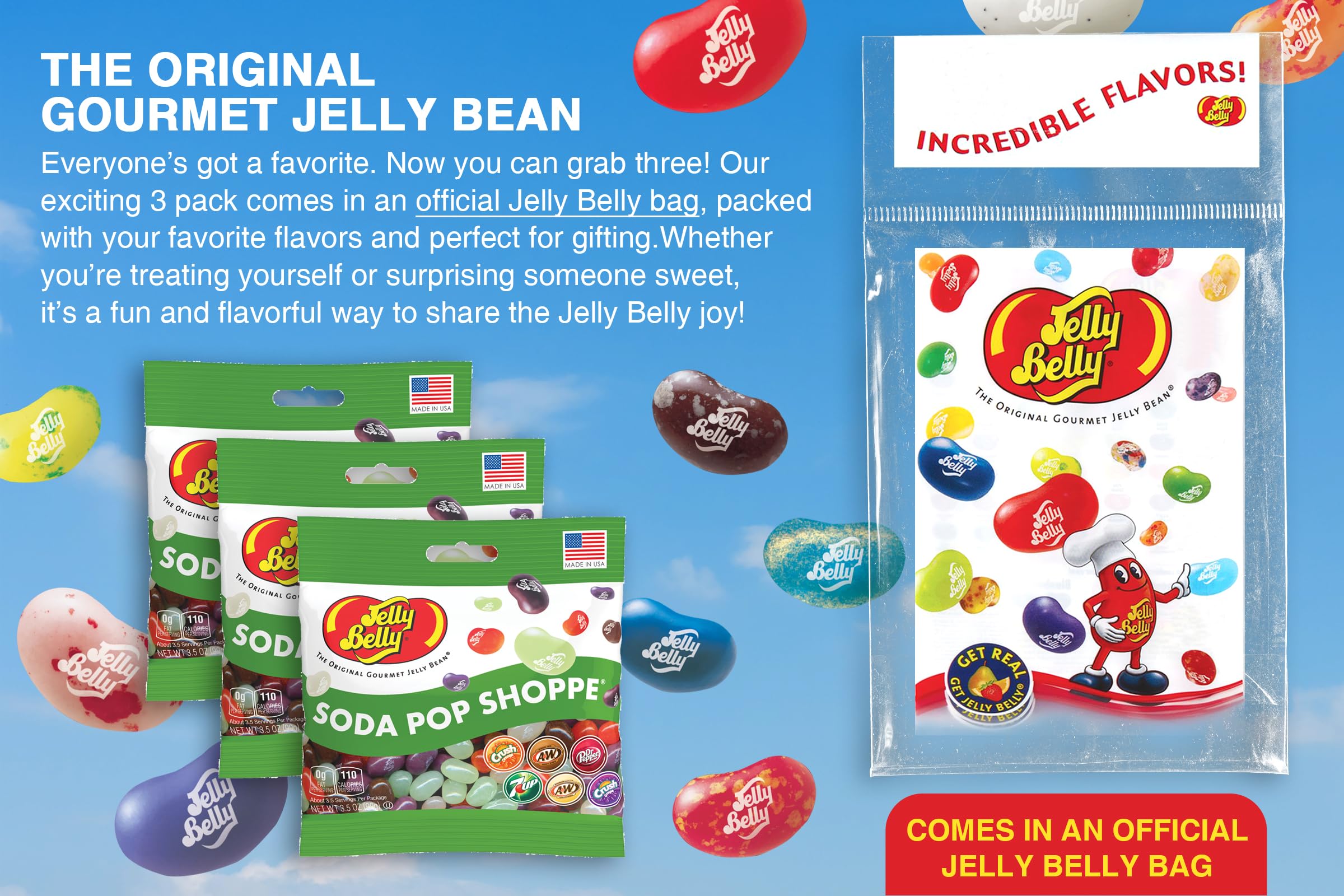 Jelly Belly Soda Pop Shoppe flavor collection for sharing and tasting