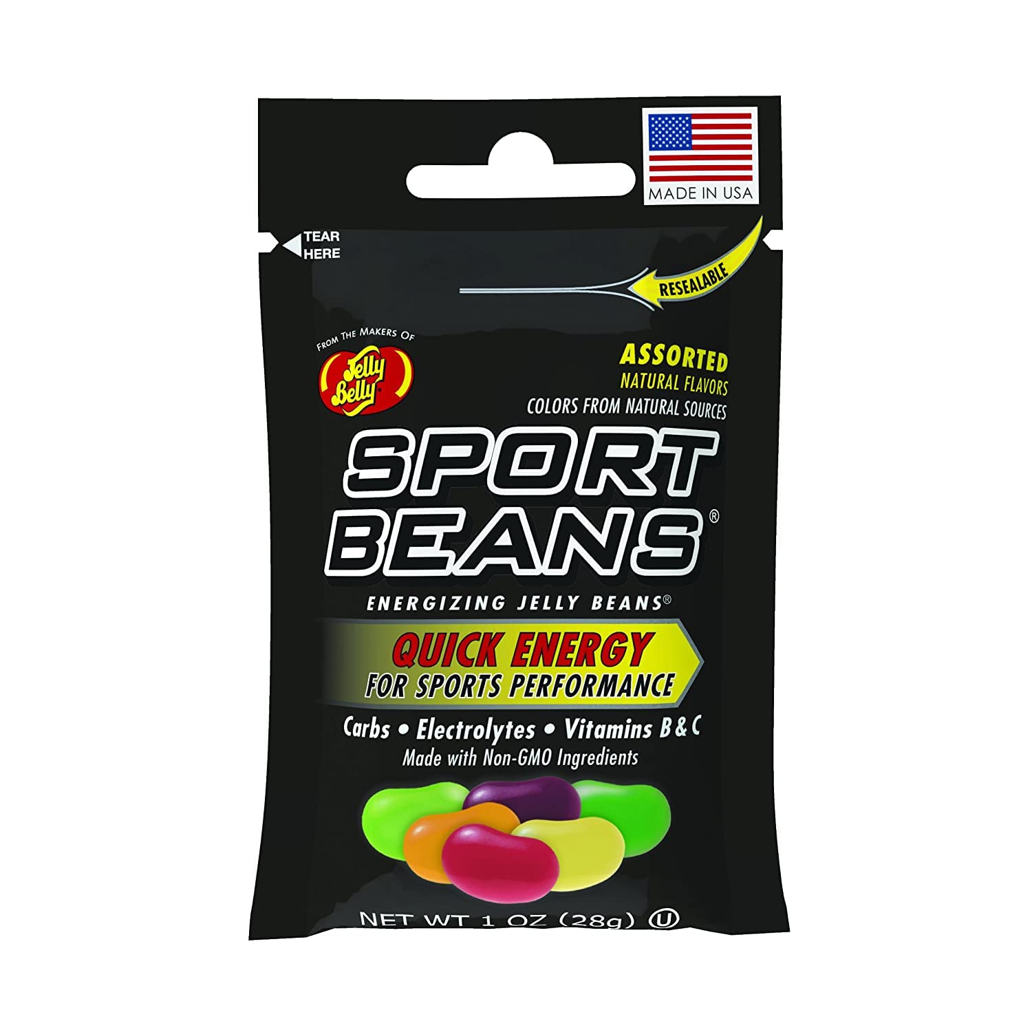 Jelly Belly Sport Beans Fruit Punch pack for refreshing fueling during activity.
