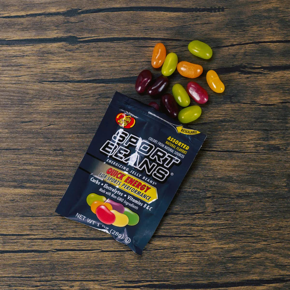 Jelly Belly Sport Beans Lemon Lime pack for zesty flavor and easy post-workout snack.