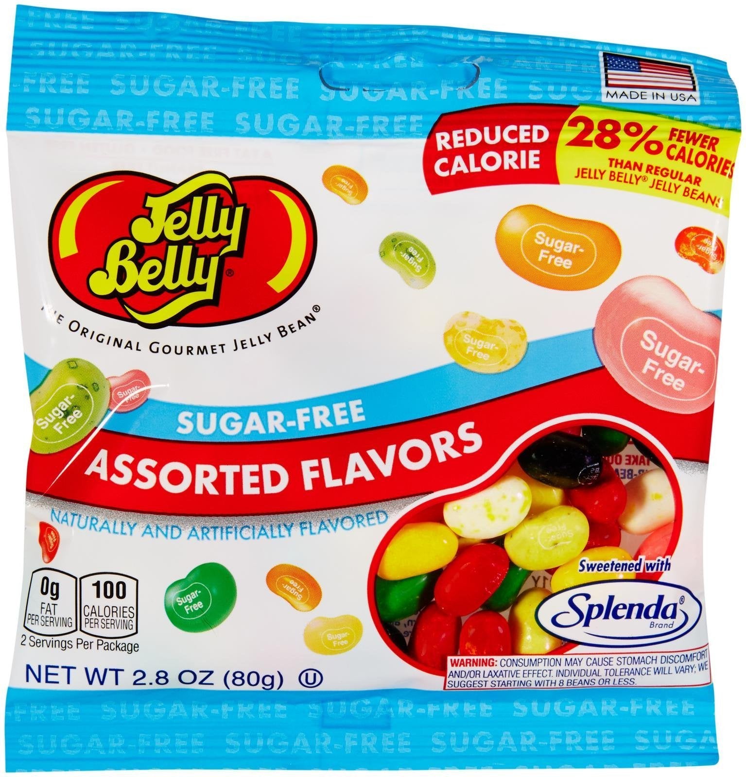 Jelly Belly Sugar-Free jelly beans 2.8 oz pack for on-the-go snacking