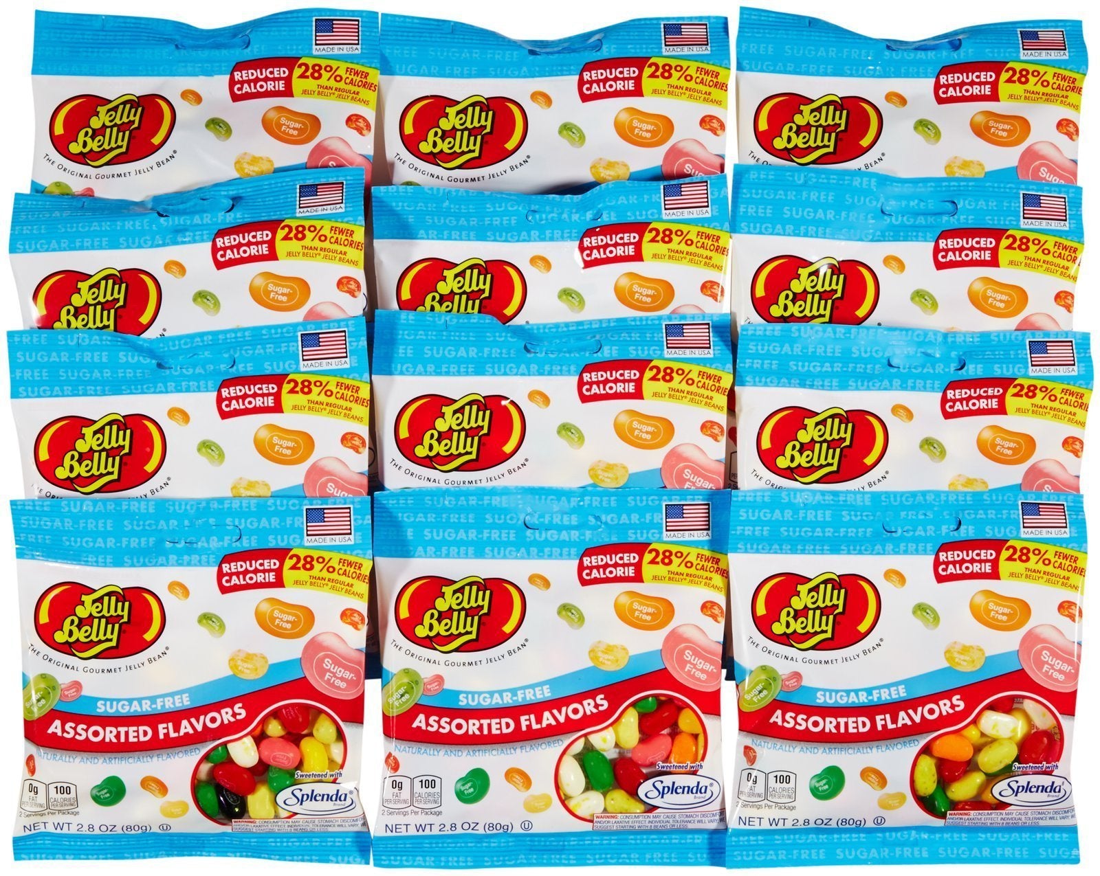Jelly Belly Sugar-Free jelly beans travel-friendly 2.8 oz pouch for lunchboxes and snacks