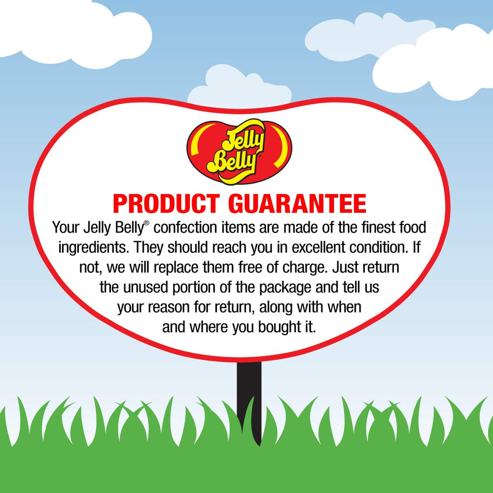 Jelly Belly Sunkist Fruit Gems package label close-up, highlights real fruit juice.
