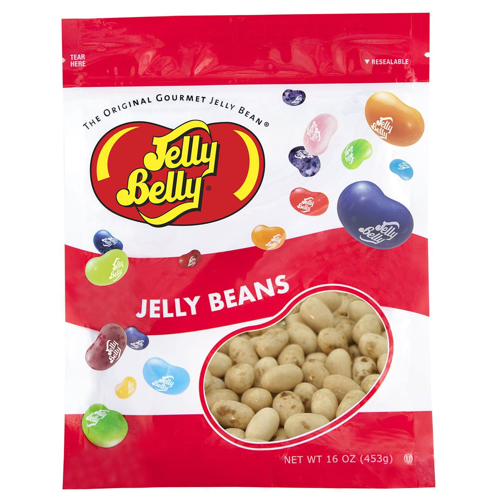 Jelly Belly Toasted Marshmallow jelly beans bag front, resealable for freshness.