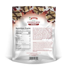 Jennies Organic Coconut Bites close-up showing chocolate and coconut textures for a satisfying chew