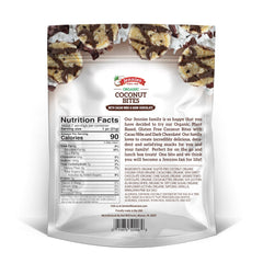 Jennies Coconut Bites packaging with portion control emphasizes freshness and portability.