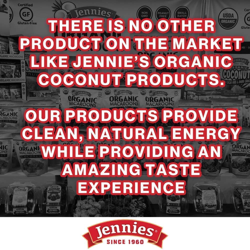 Jennies Organic Coconut Bites with cranberries and goji as a bite-sized treat