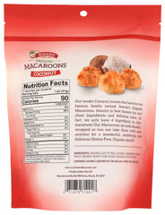 Jennies macaroons resealable pouch keeps freshness for on-the-go snacking.