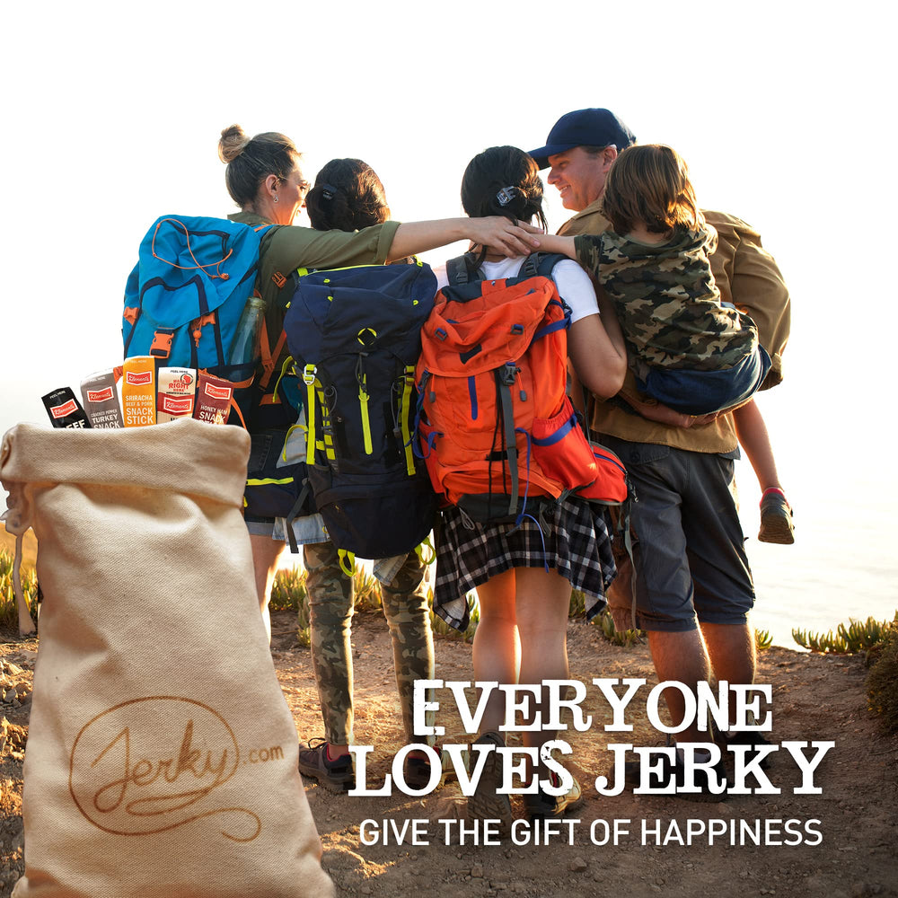 Jerky.com gift-ready packaging appeals to gift buyers and celebration moments.