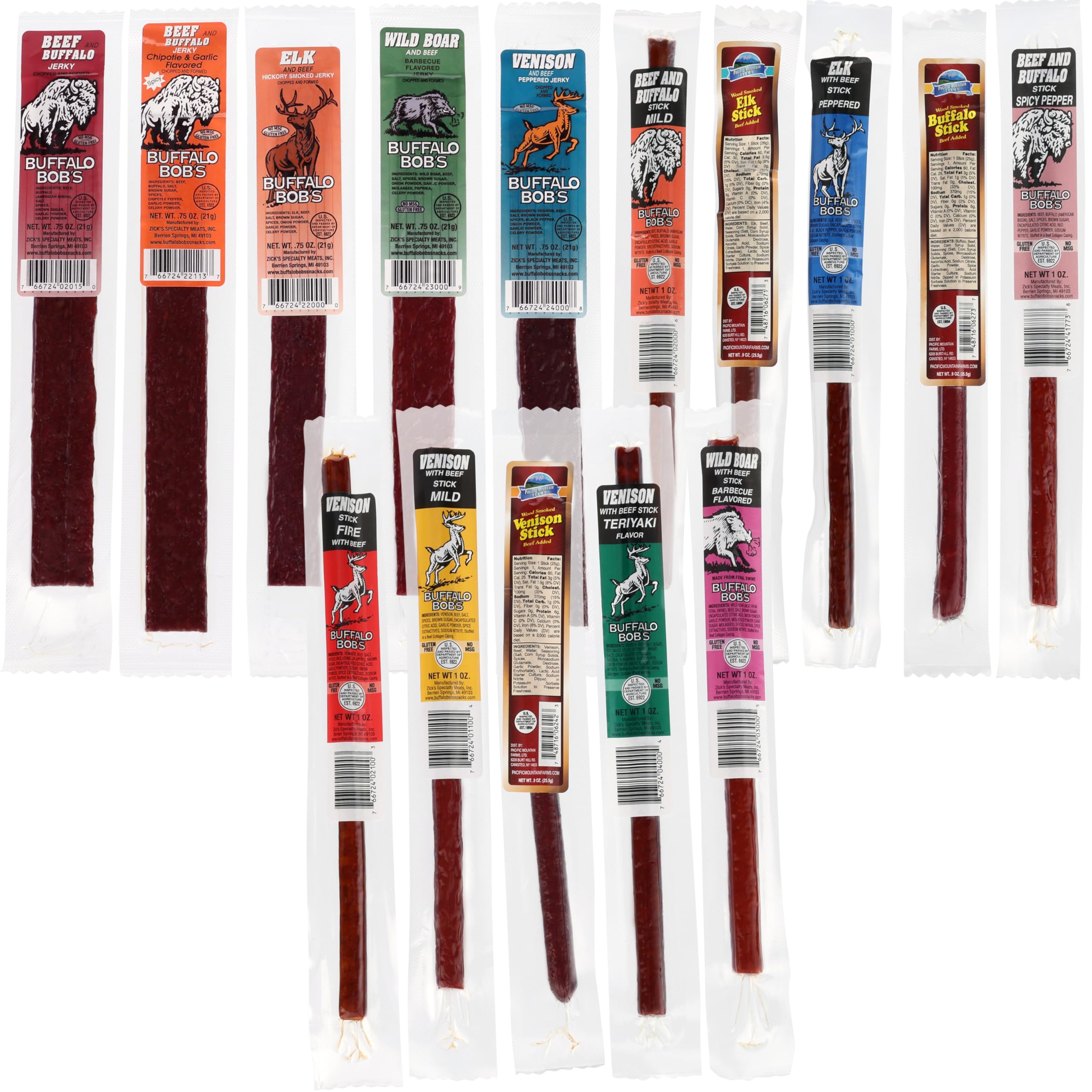 Jerky Dynasty jerky sticks are convenient snacks for camping or hiking.