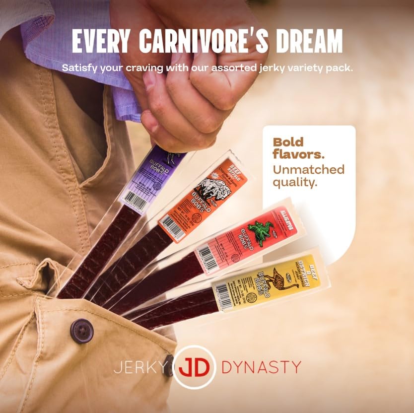 Jerky Dynasty Wild Boar BBQ Jerky Stick great for gatherings