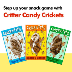 Jerky-n-Spice Crick-ettes Bacon & Cheese 3-pack savory cricket bites.