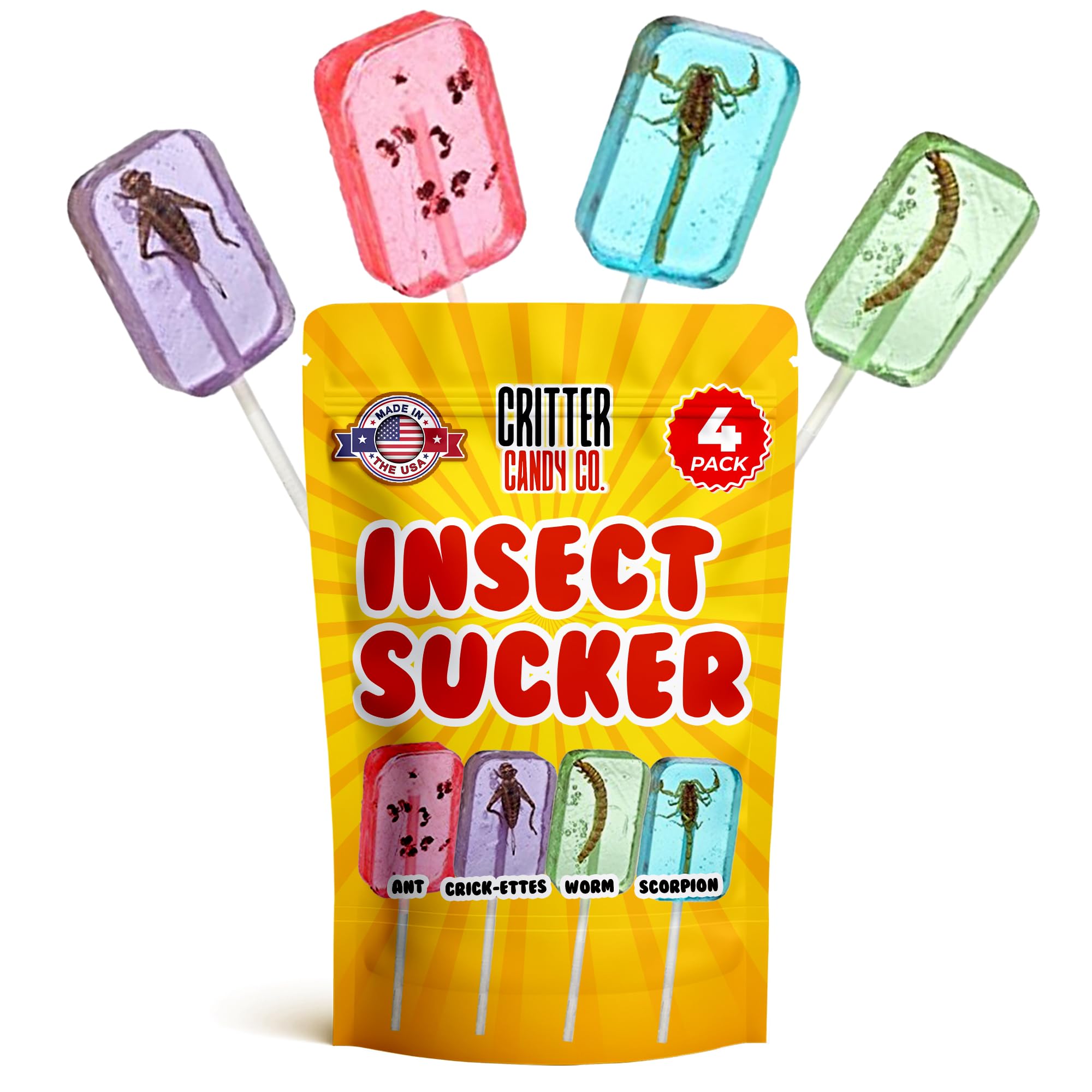 Jerky-n-Spice HotLix lollipop with scorpion, bold adventurous flavor
