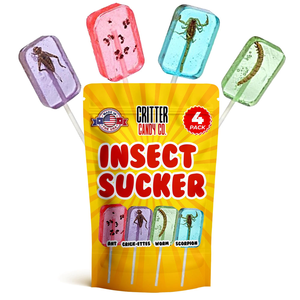 Jerky-n-Spice HotLix lollipop with scorpion, bold adventurous flavor