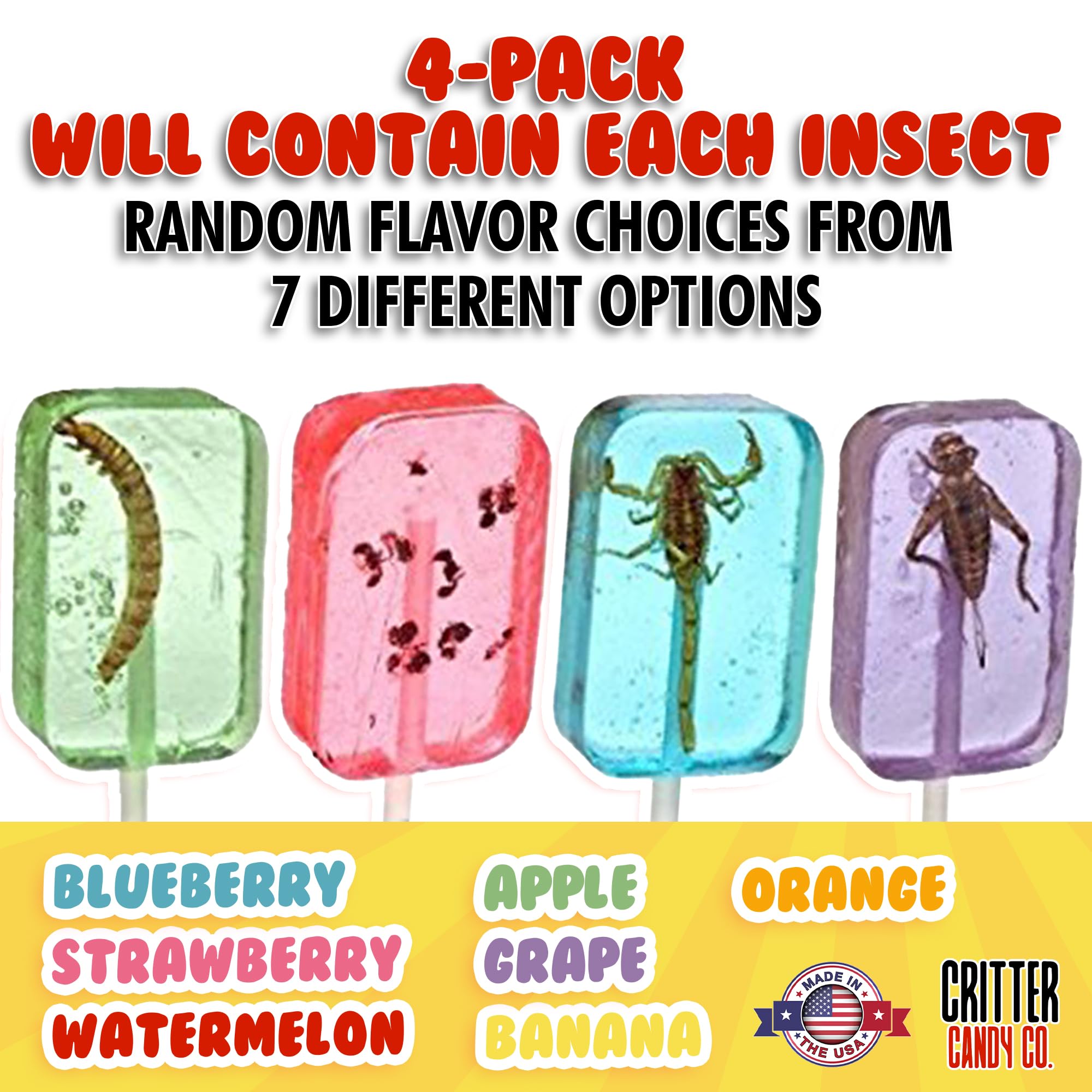 HotLix lollipop with worm, crunchy bite