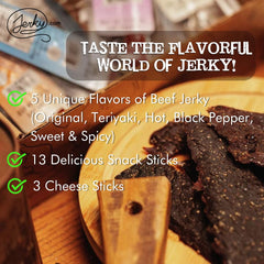Jerky.com black pepper beef jerky robust taste and texture