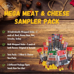 Jerky.com meat sticks close-up highlighting premium texture and flavor variety.