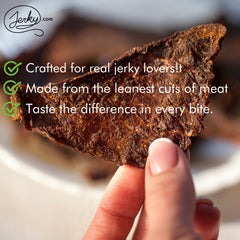 Jerky.com sweet and spicy beef jerky balanced heat and sweetness