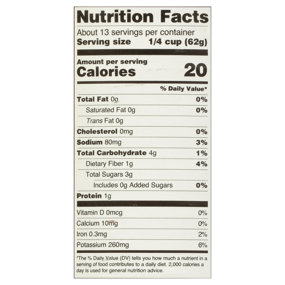 Ingredients list shows tomatoes, salt, and basil on the label