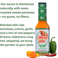 Jersey Girl Classic Habanero hot sauce tasting spoon inviting spicy flavor and aroma