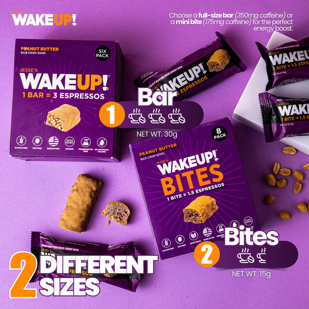 Individually wrapped bites for grab-and-go caffeine when needed