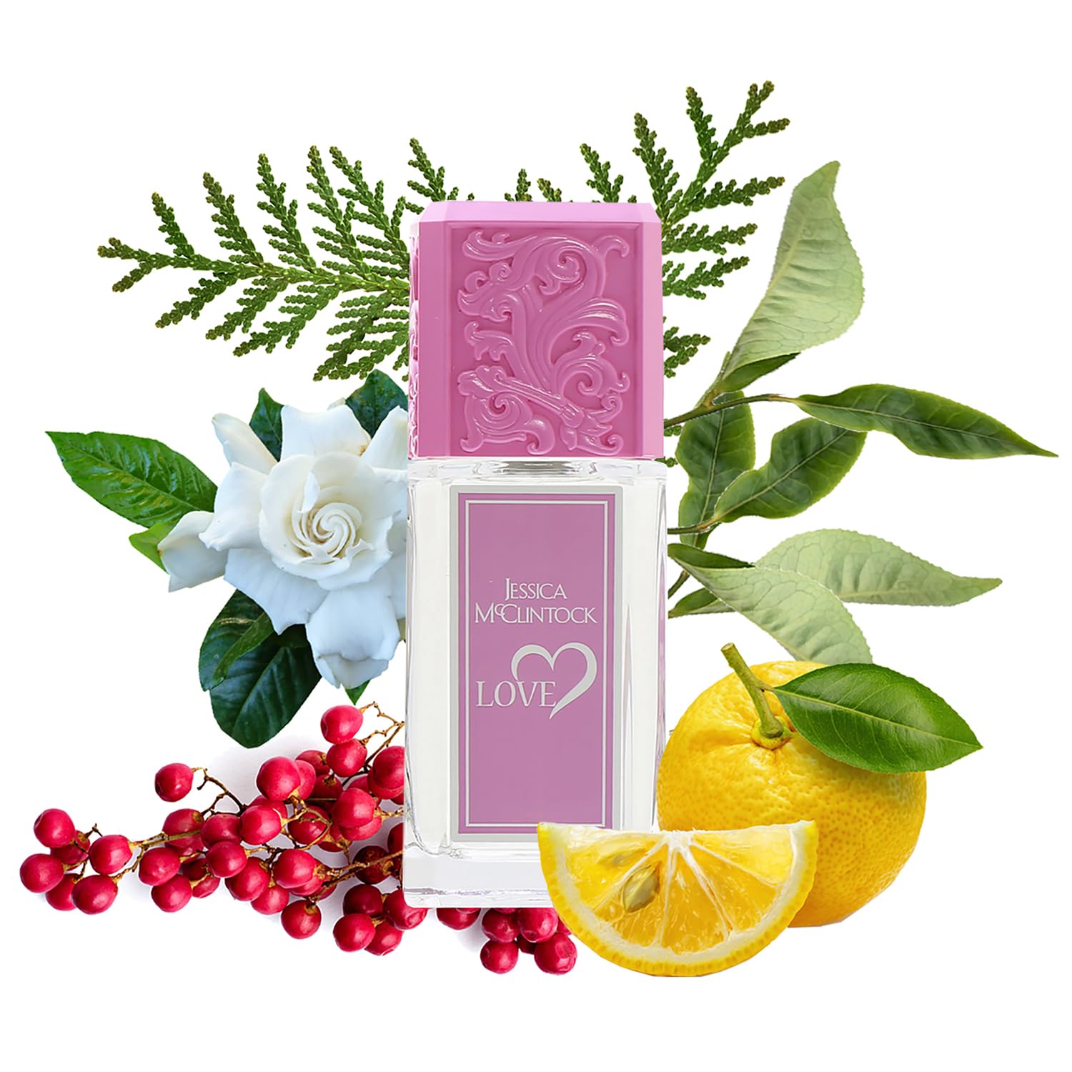 Jessica McClintock Love EDP spray mist demonstrates even dispersion for daily wear