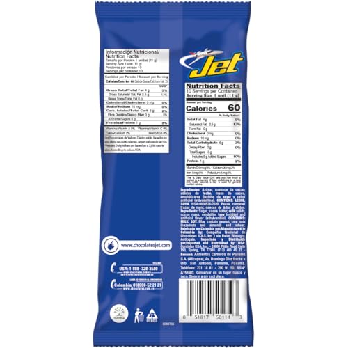 Jet Milk Chocolate Bar four squares close-up reveals creamy, smooth melt.