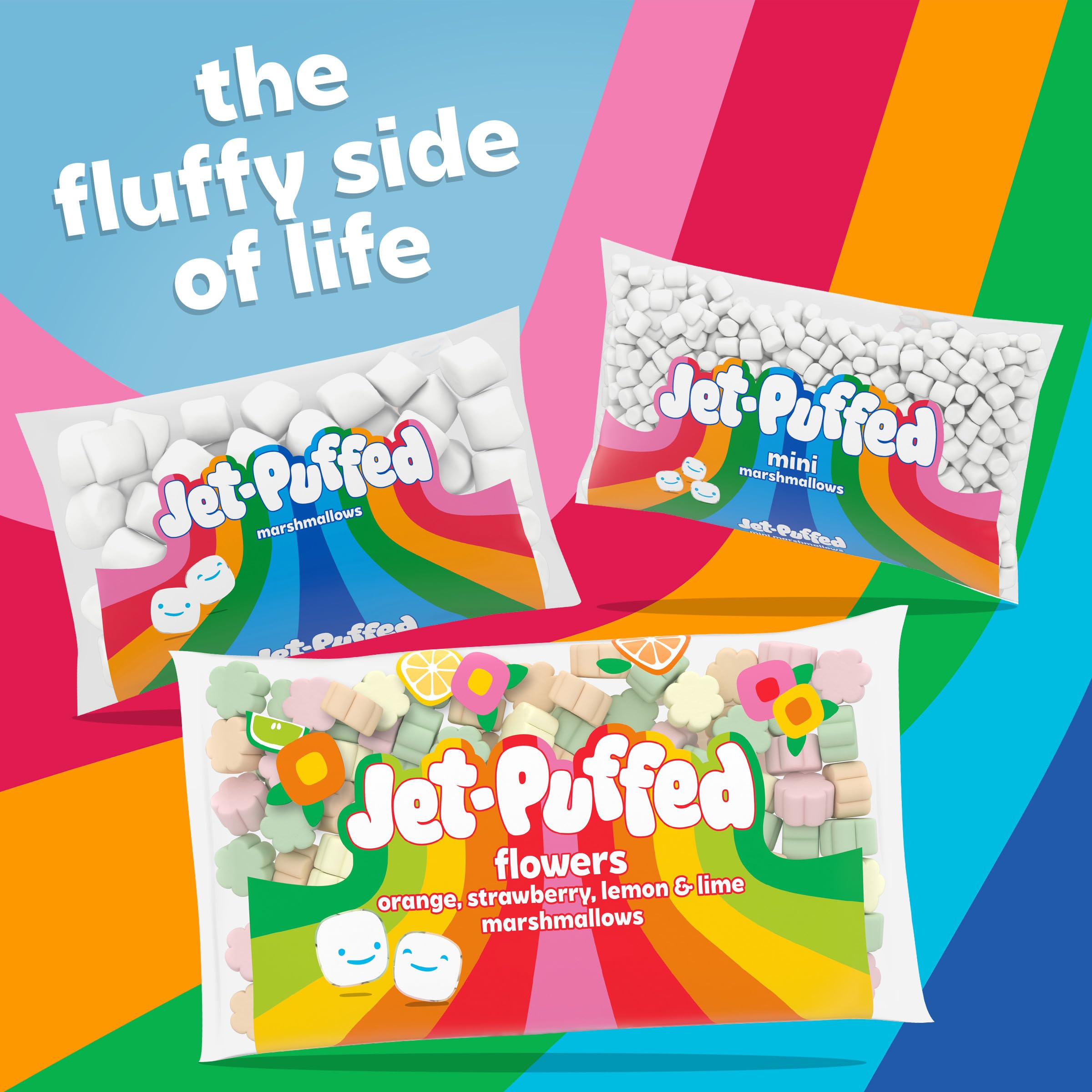 Jet-Puffed Flowers Marshmallows serving idea fruity snack or topping