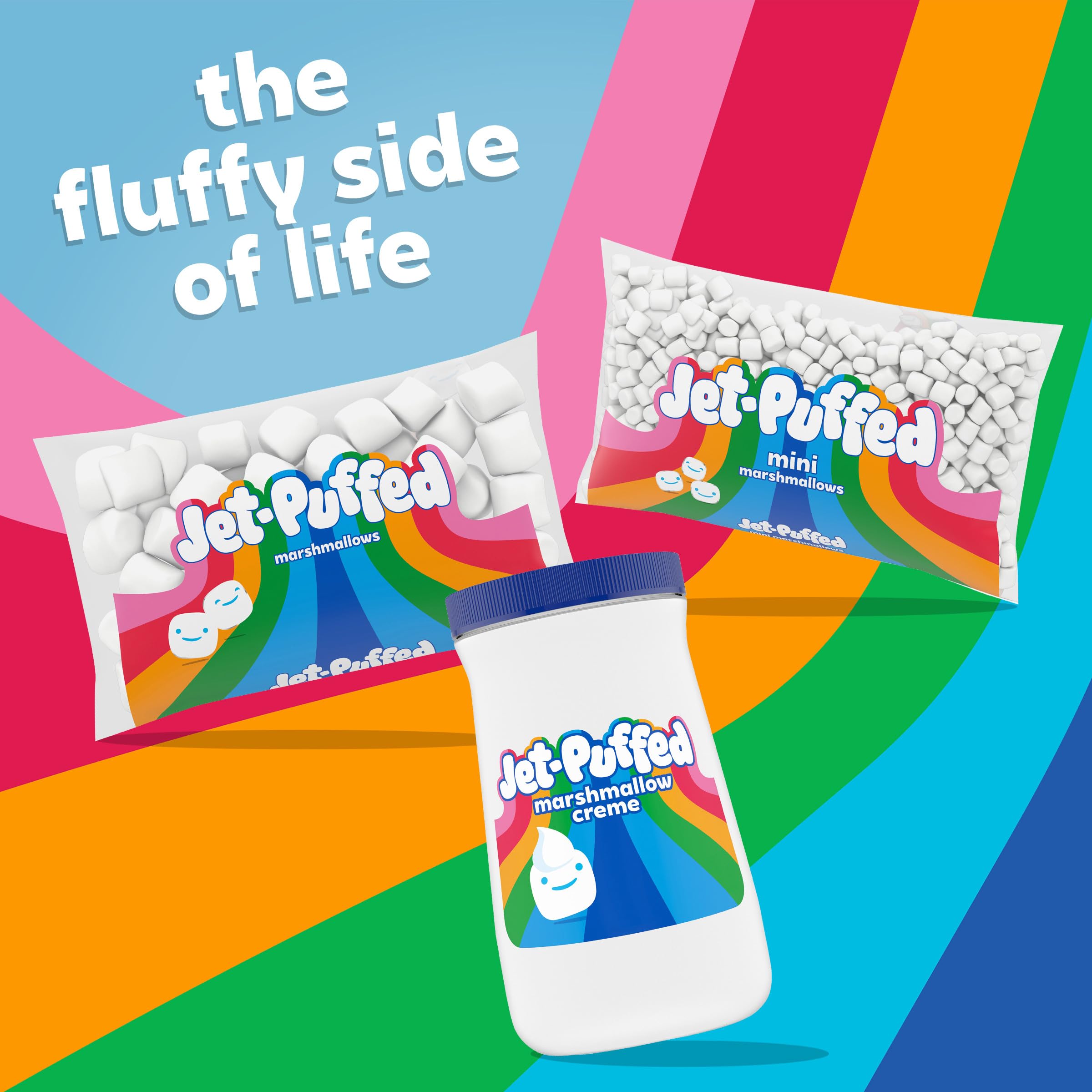 Jet-Puffed Marshmallow Creme frosting dream topping a cake