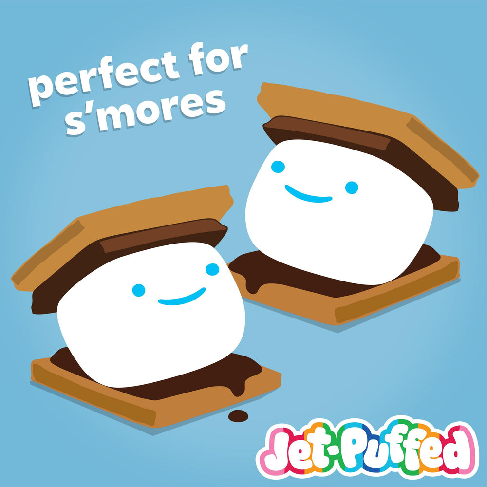 Jet-Puffed Marshmallows atop rice cereal treats for fun bites.