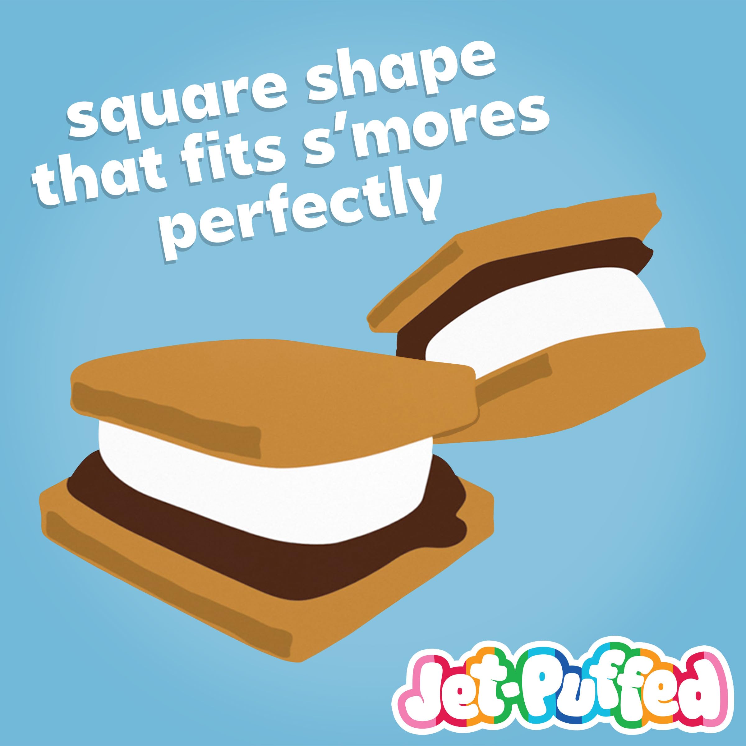 Jet-Puffed S'more Marshmallows on graham crackers ready for treats
