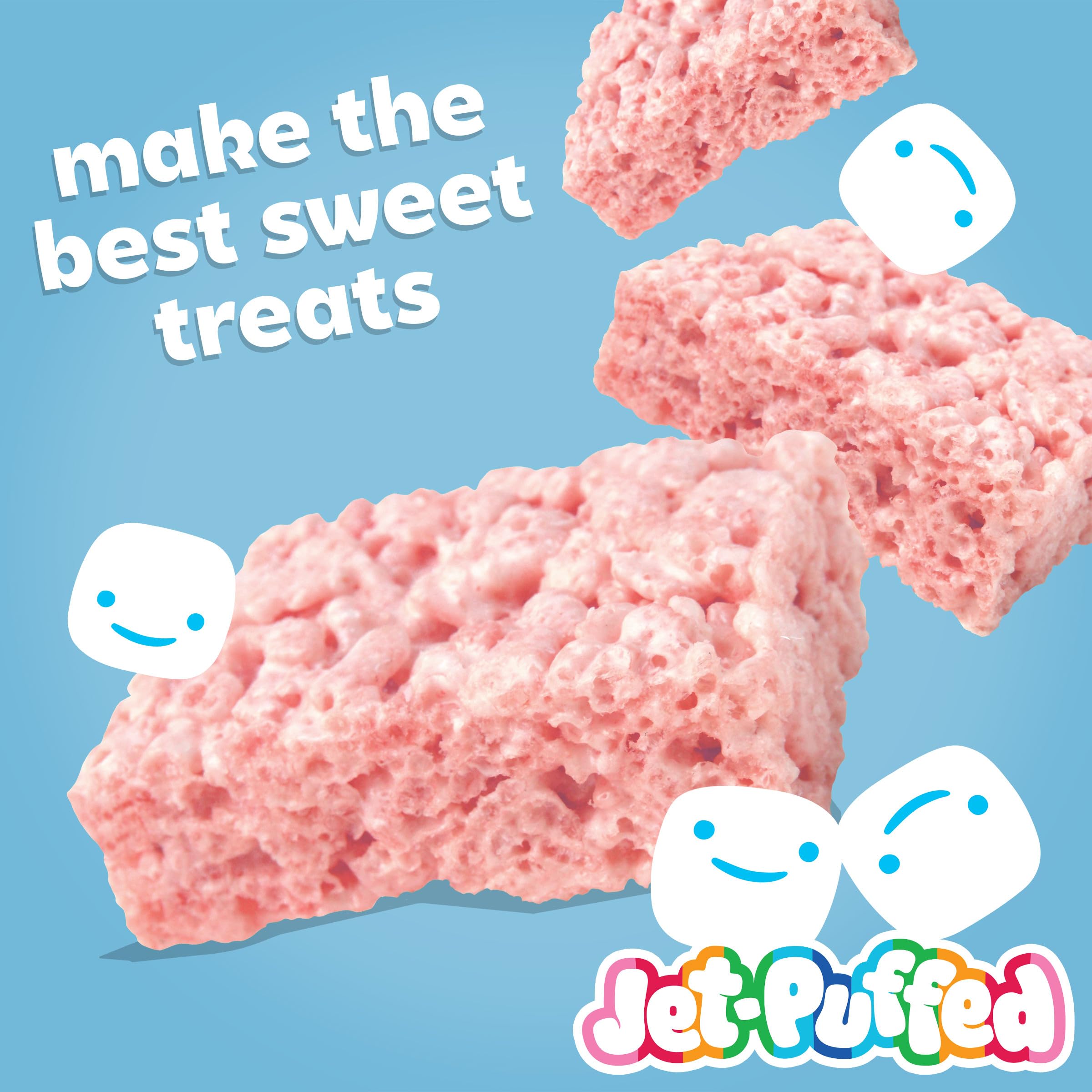 Jet-Puffed Strawberry Hearts Marshmallows in a Valentine’s dessert spread looks festive.