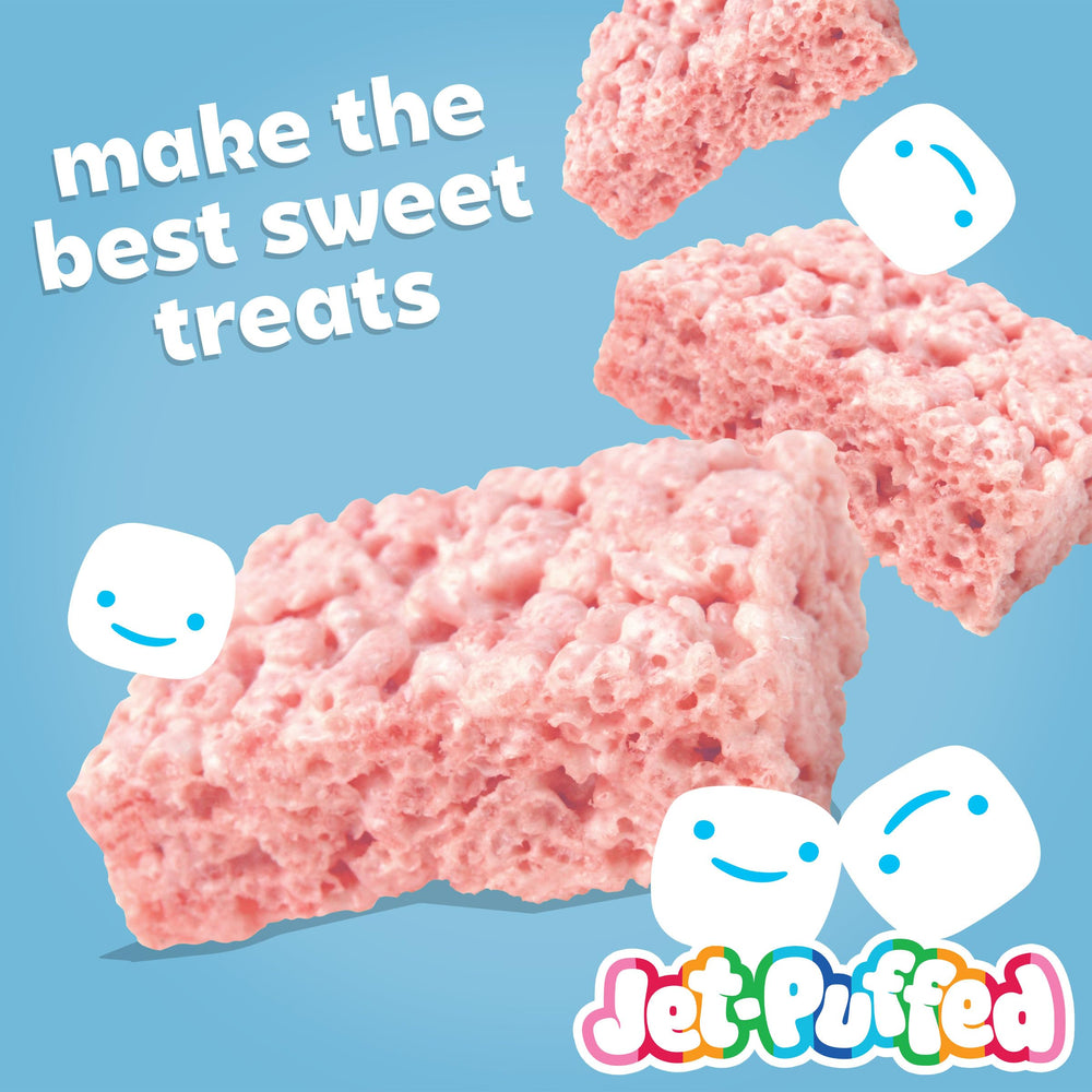 Jet-Puffed Strawberry Hearts Marshmallows in a Valentine’s dessert spread looks festive.