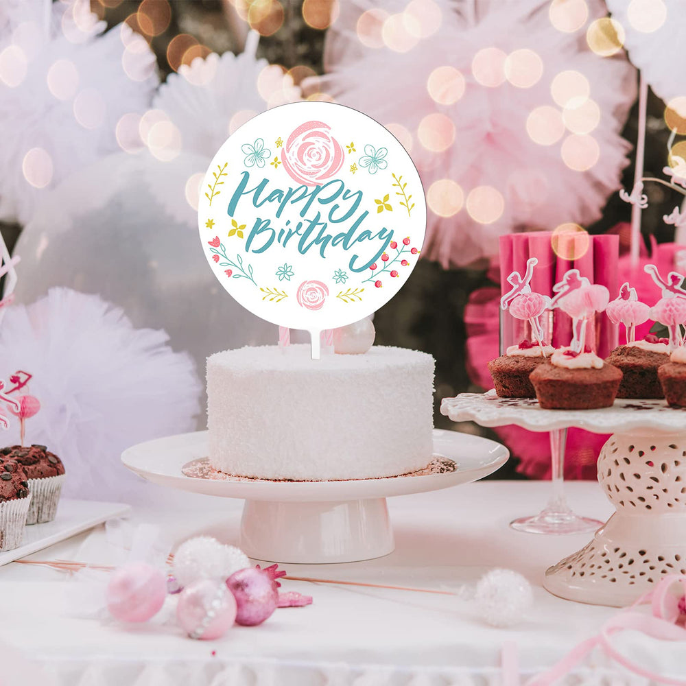 Jetec DIY cake topper blank clear round 5 inch suitable for writing or vinyl
