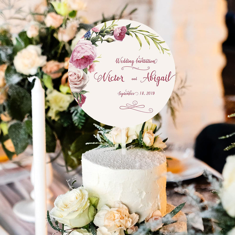 Jetec round clear acrylic topper blank 5 inch for DIY wedding and birthday designs