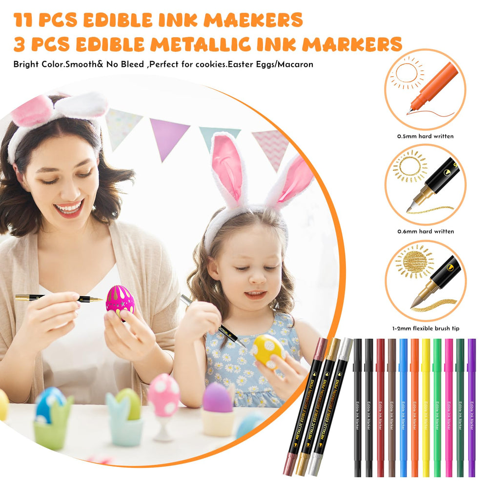 Jewem edible markers used on sugar cookies for clean lines