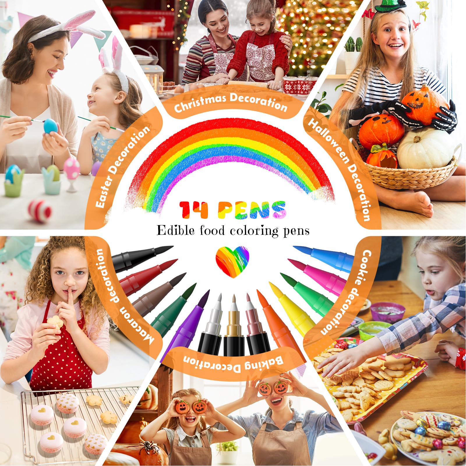 Jewem metallic markers set with vivid colors for fondant accents