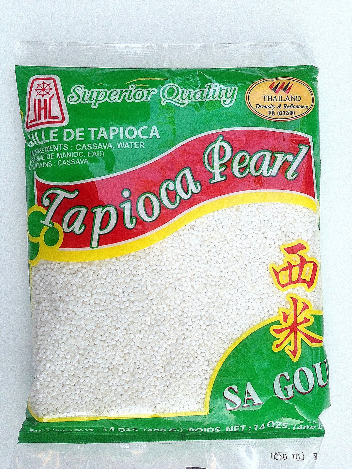 JHL tapioca pearls 3-pack front view for gluten-free desserts