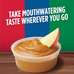 Jif peanut butter portion cups on a tabletop display, ideal for buffets and catering
