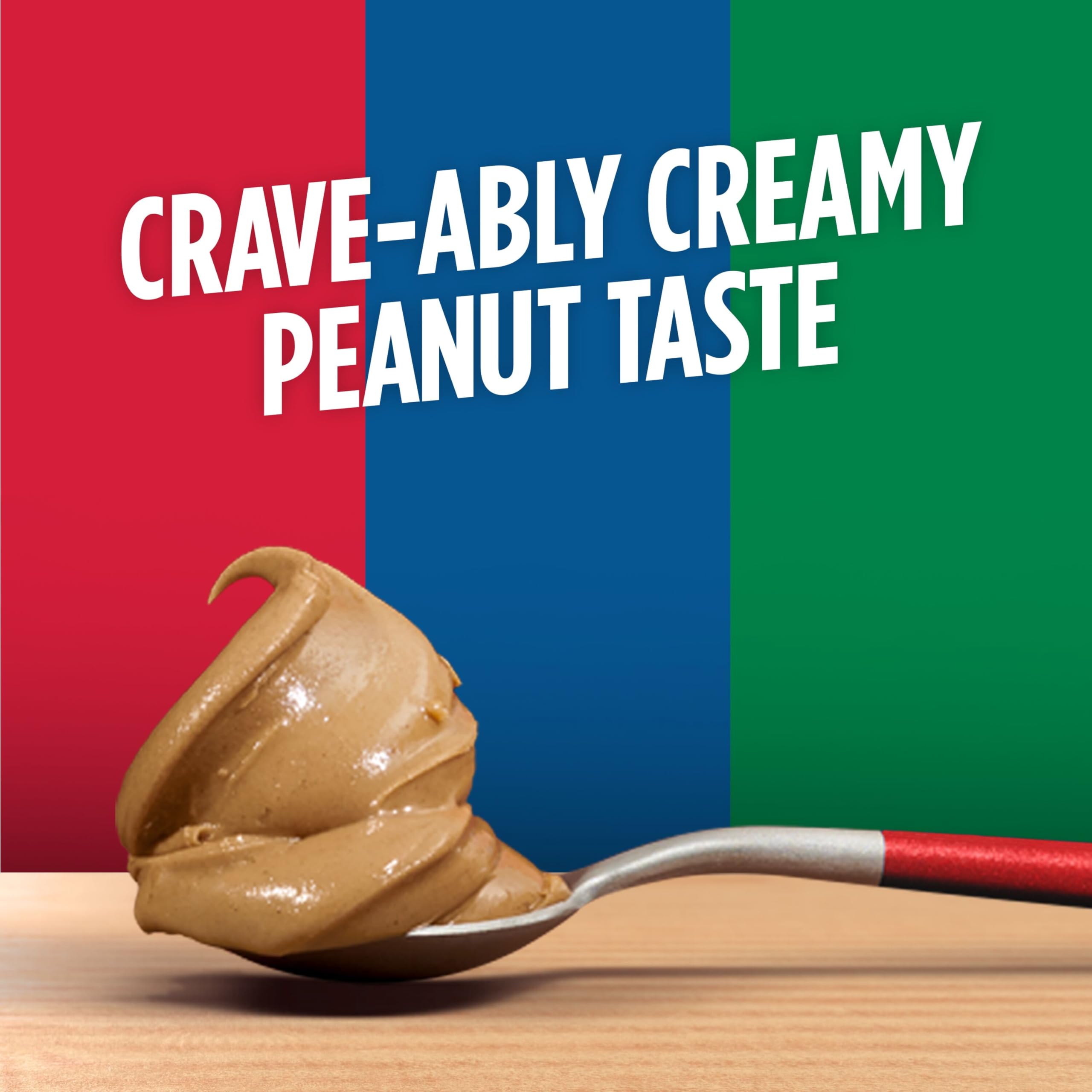 Spoonful of Jif Creamy Peanut Butter for easy snacking.