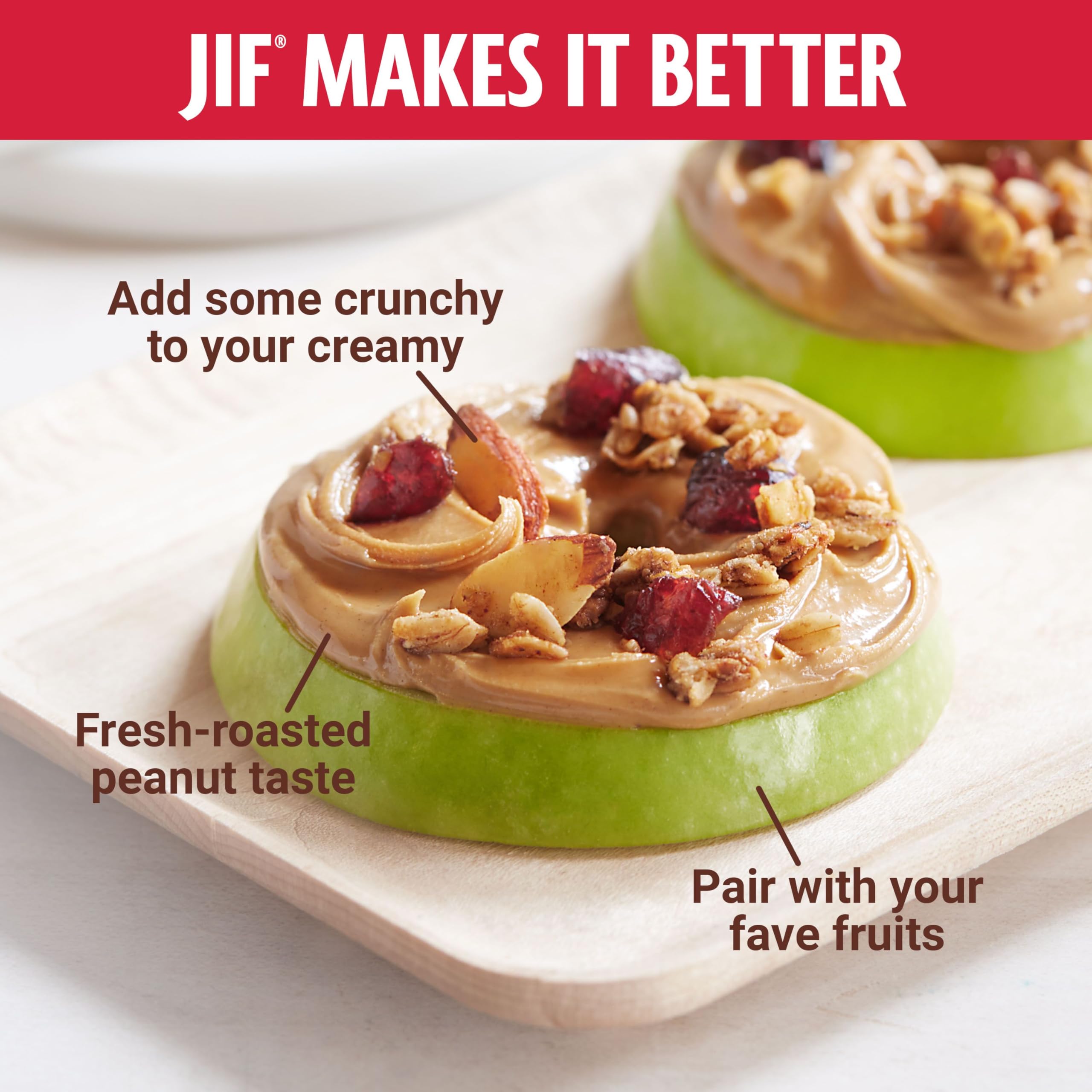Spoonful of Jif Creamy Peanut Butter for a quick tasty bite