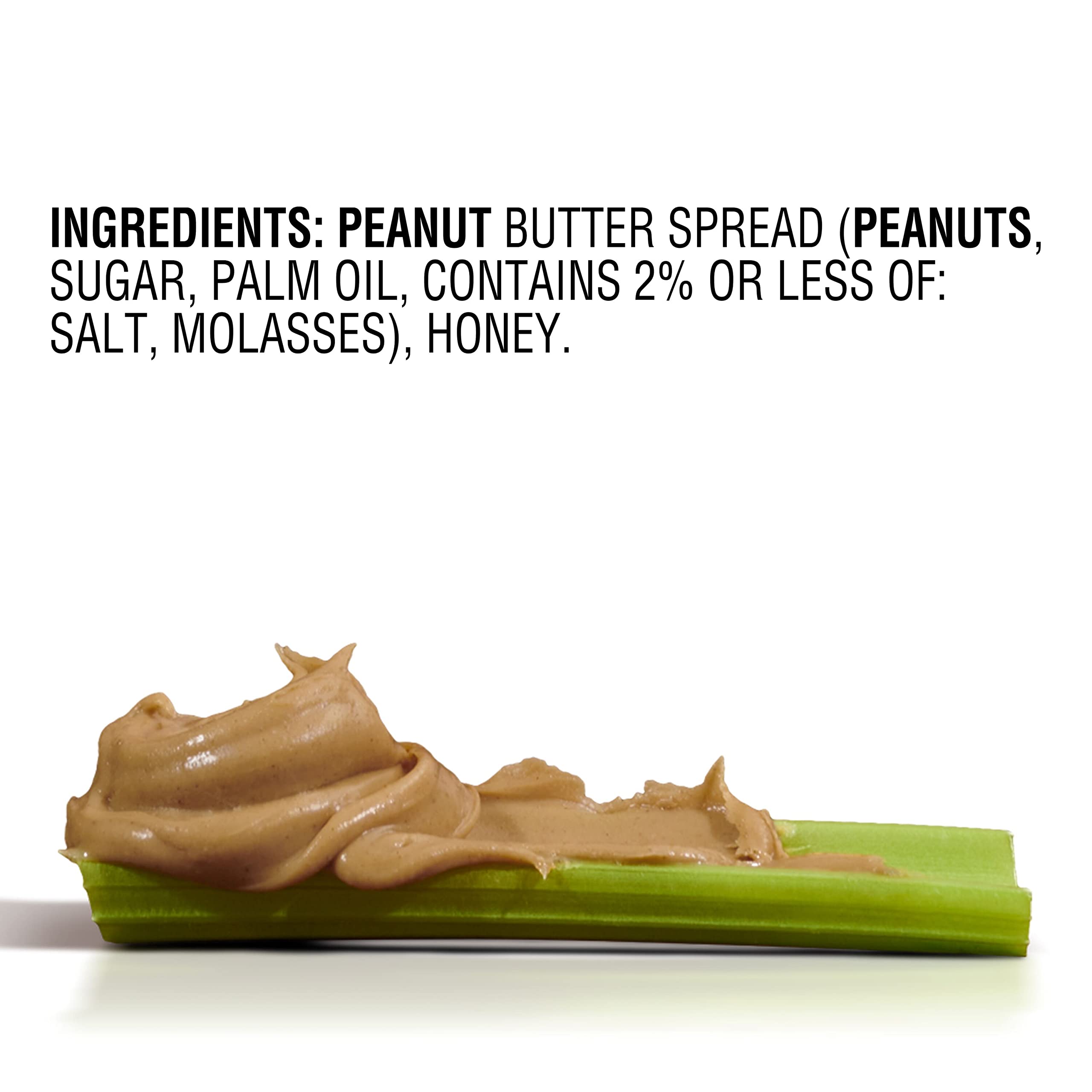 Jif honey drizzle over peanut butter jar suggesting easy flavor enhancement.