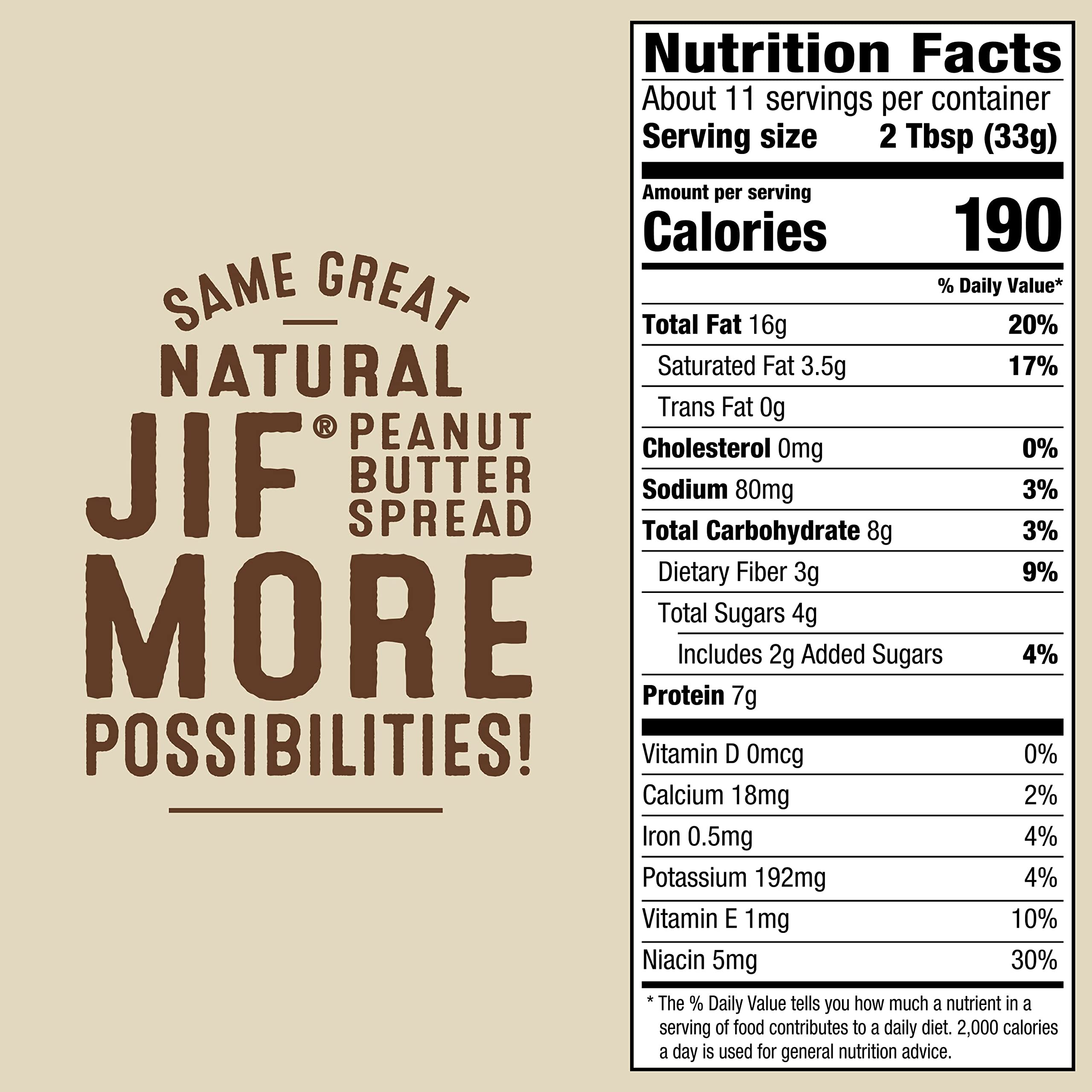 Jif peanut spread provides protein-rich flavor for quick meals.