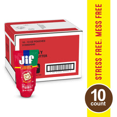 Jif Squeeze Creamy Peanut Butter spread on bread for a kid-friendly lunch.
