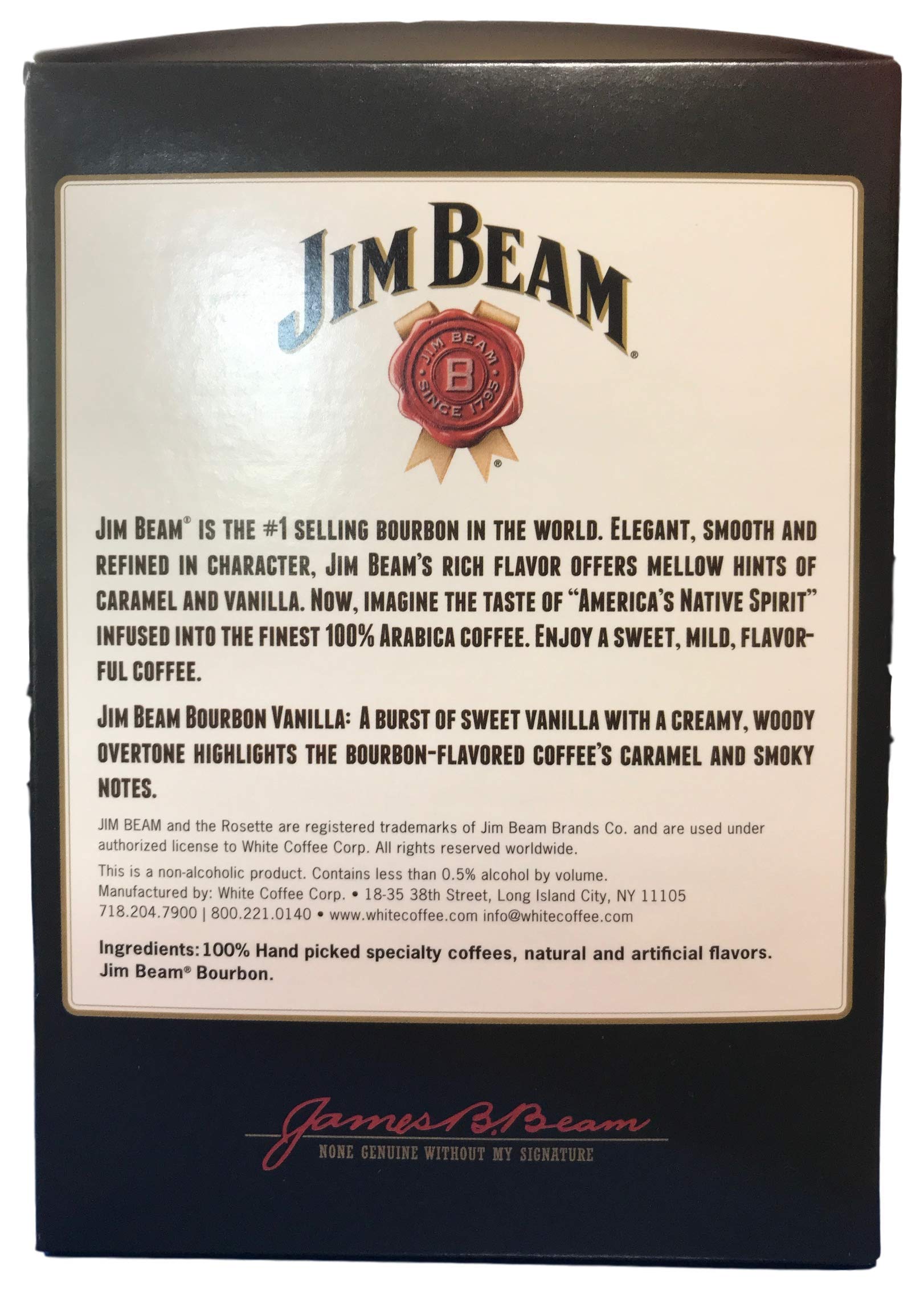 Jim Beam Bourbon Vanilla 18-count packaging for home or office stock.
